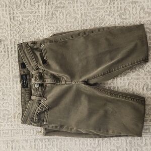 Distressed lucky green denim